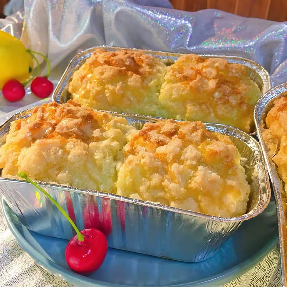 MOACOCK 100 Pack Aluminum Mini Loaf Baking Pans, 1 Lb Heavy Duty Disposable Loaf Pans, 6 x 3.5” Thick Foil Bread Pans for Baking Holiday Treats Food Storage and Takeout MOACOCK