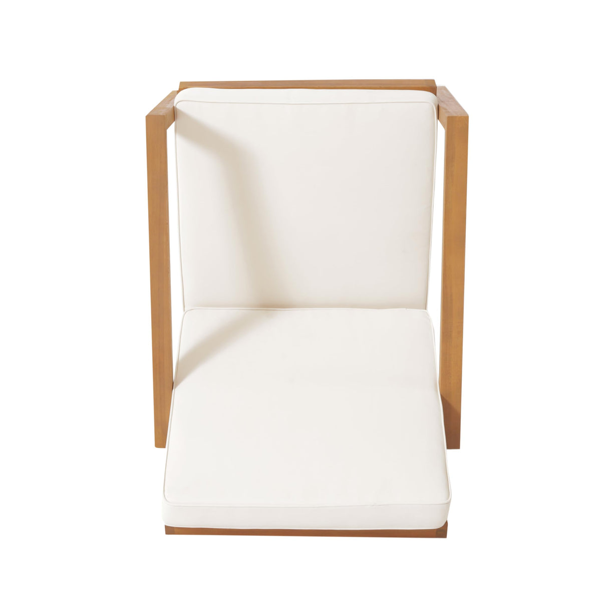 3 Piece Patio Set, Outdoor Acacia Wood Balcony Furniture, Porch Furniture Chat Set with Water Resistant Cushions, Outdoor Chairs Set of 2 for Balcony, Deck, Backyard(Not Include Throw Pillows)Teak KUTOLAKI