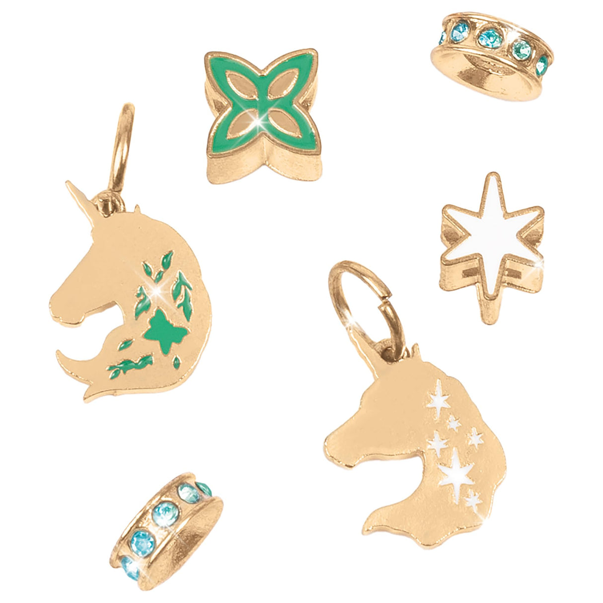 Make It Real: Unicorn Academy: Enchanted Charms Bracelet Kit - 20pc DIY Jewelry Craft, Make 2 Charm & Bead Bracelets, Netflix Series, Girls & Kids 8+ Make It Real