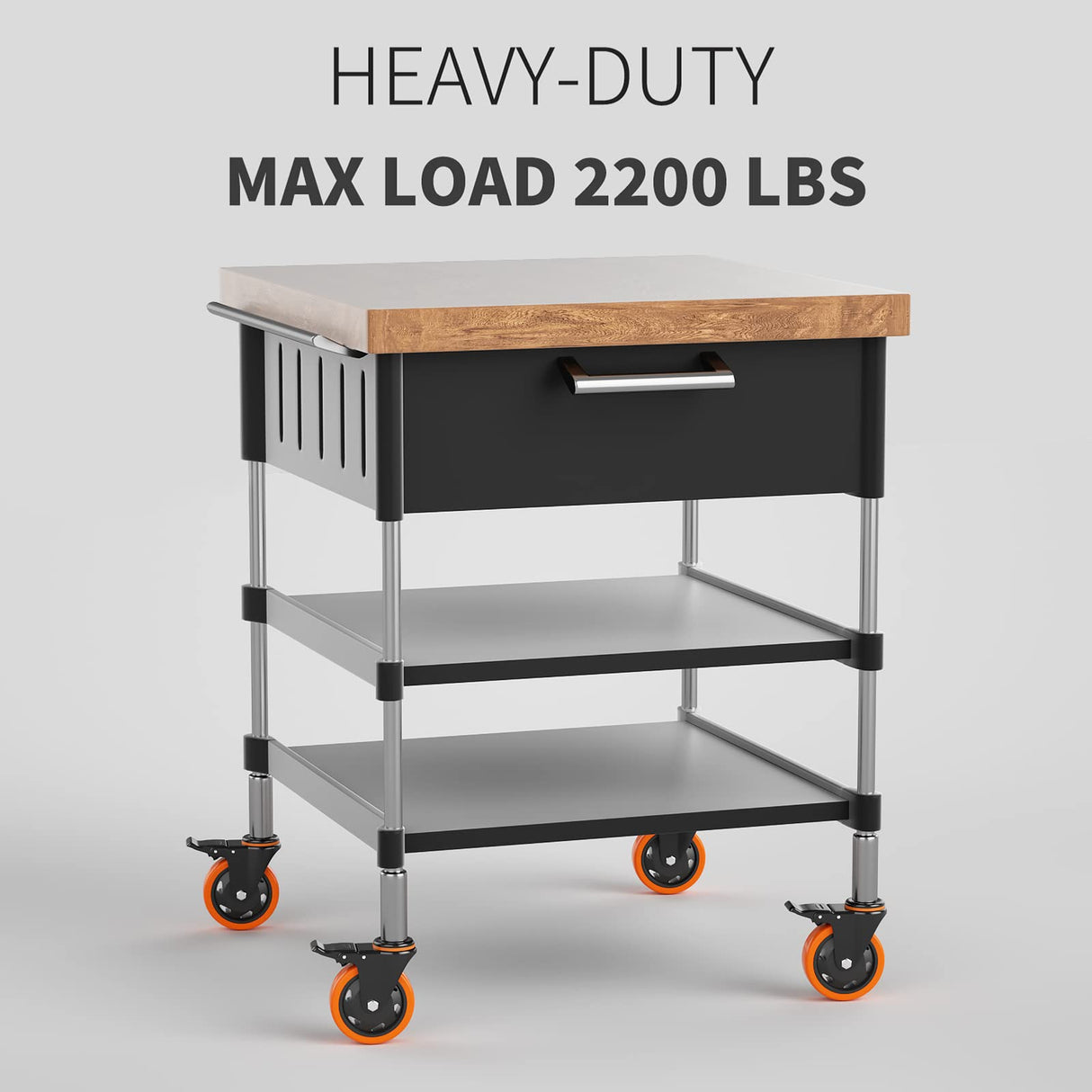 5 Inch Caster Wheels, Threaded Stem Casters Set of 4 Heavy Duty, Cart Wheels 1/2"-13 x 1 (Screw Diameter 1/2", Stem Length 1"), Safety Dual Locking Industrial Casters, Wheels for Cart, Furniture YUPEZOP