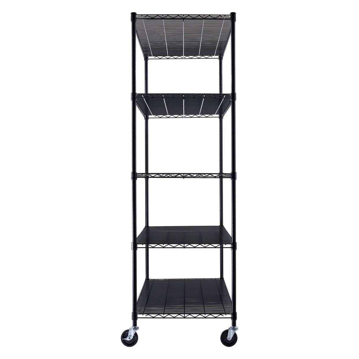 60" x 24" x 72" Black 5-Tier Wire Shelving NSF 3000 LBS Max Capacity Heavy Duty Steel Storage Rack for Restaurant, Warehouse, Commercial, Industrial, Stimulate Living