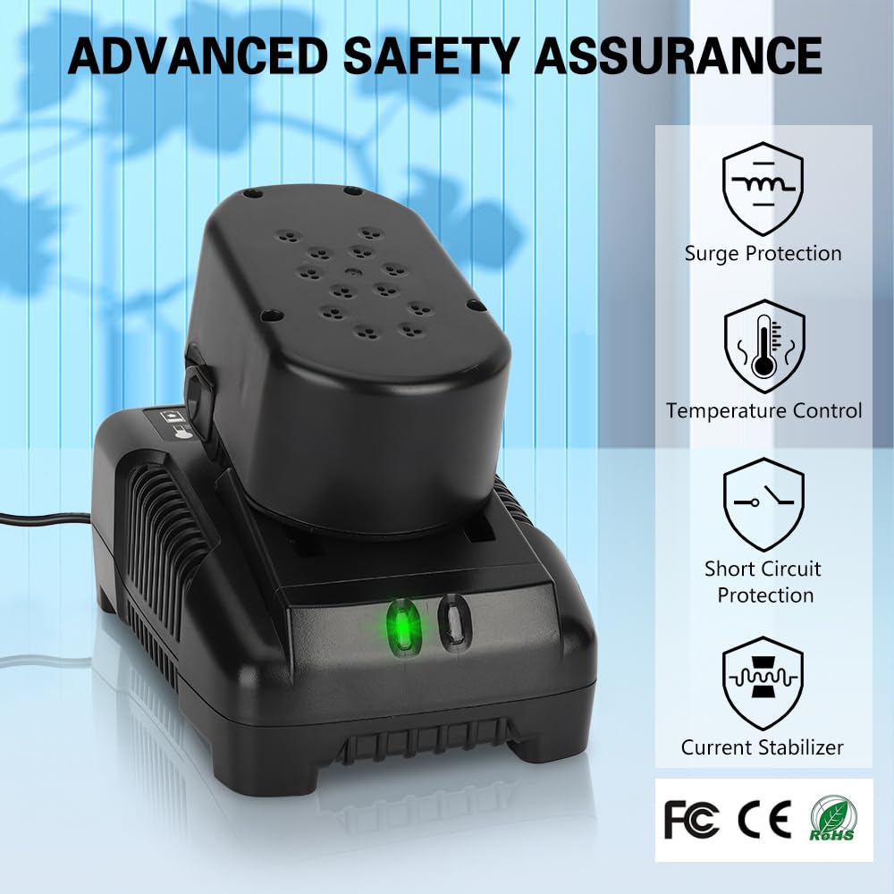 18V for Ridgid Battery Charger R86092 R86091 Replacement for Ridgid 18V NiCad/Lithium Ion Battery R840093, R840095, R840083, R840085, R840086, R840087, R840089, AC840085, AC840086 Philophca