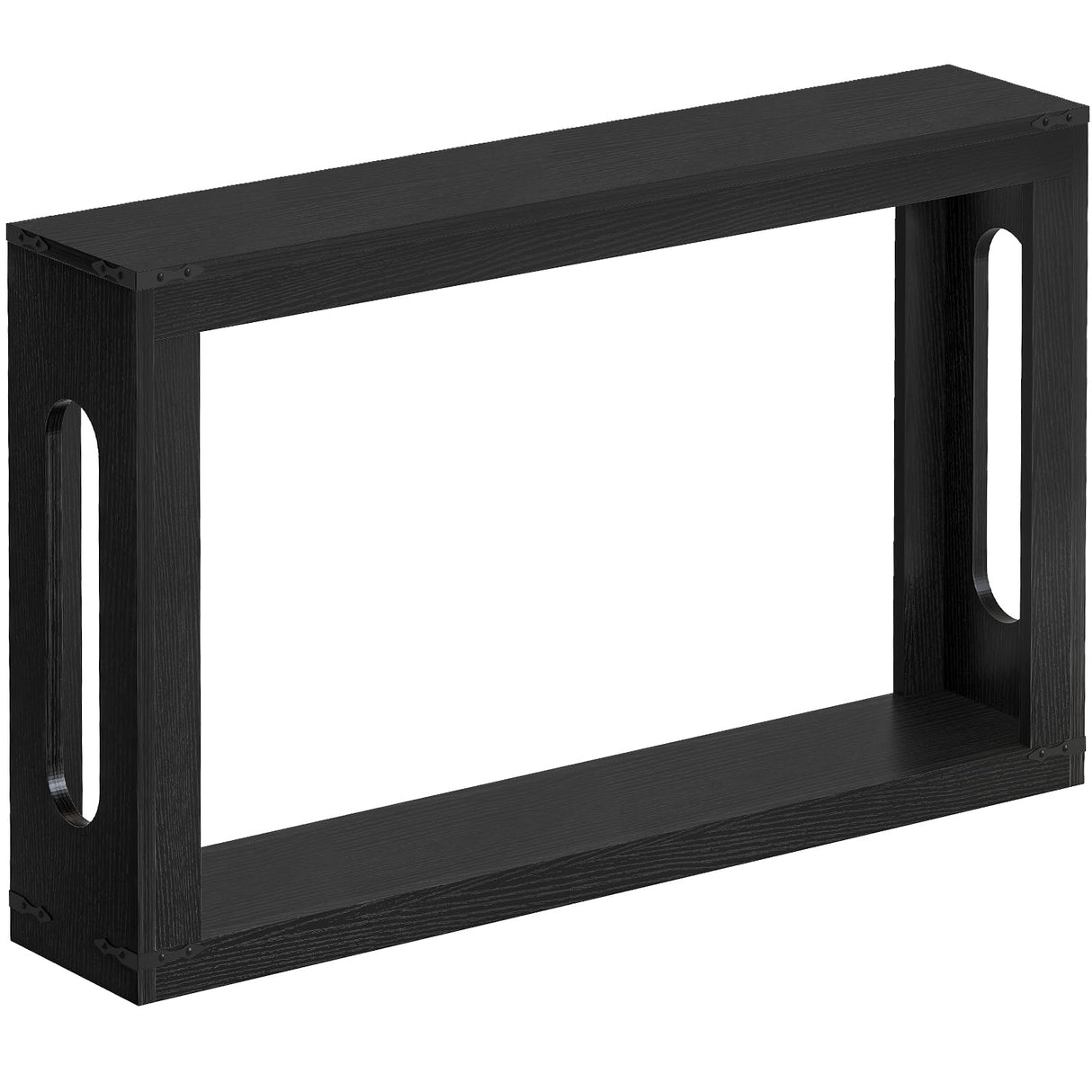 YATINEY Farmhouse Console Table, 47.2 Inches Wooden Behind The Couch Sofa Table with Storage, Entryway Table with Reinforced Support, for Living Room, Entryway, Hallway, Staircase, Black CT24BK YATINEY