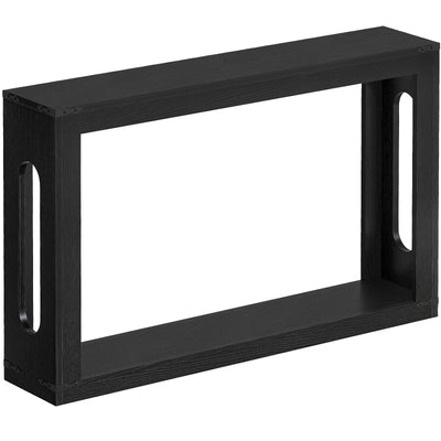 YATINEY Farmhouse Console Table, 47.2 Inches Wooden Behind The Couch Sofa Table with Storage, Entryway Table with Reinforced Support, for Living Room, Entryway, Hallway, Staircase, Black CT24BK