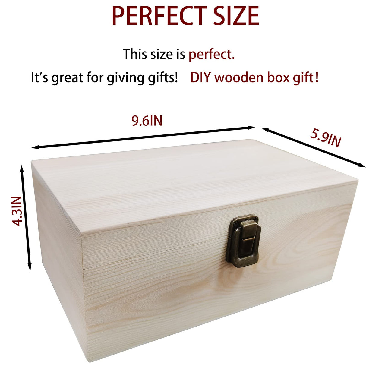 Wooden Boxes for Crafts, Natural Wooden Boxes, Reusable Wooden Boxes for Art and DIY Hobbies, Jewelry Boxes and Wooden Gift Boxes for Home Storage YXFZPAN