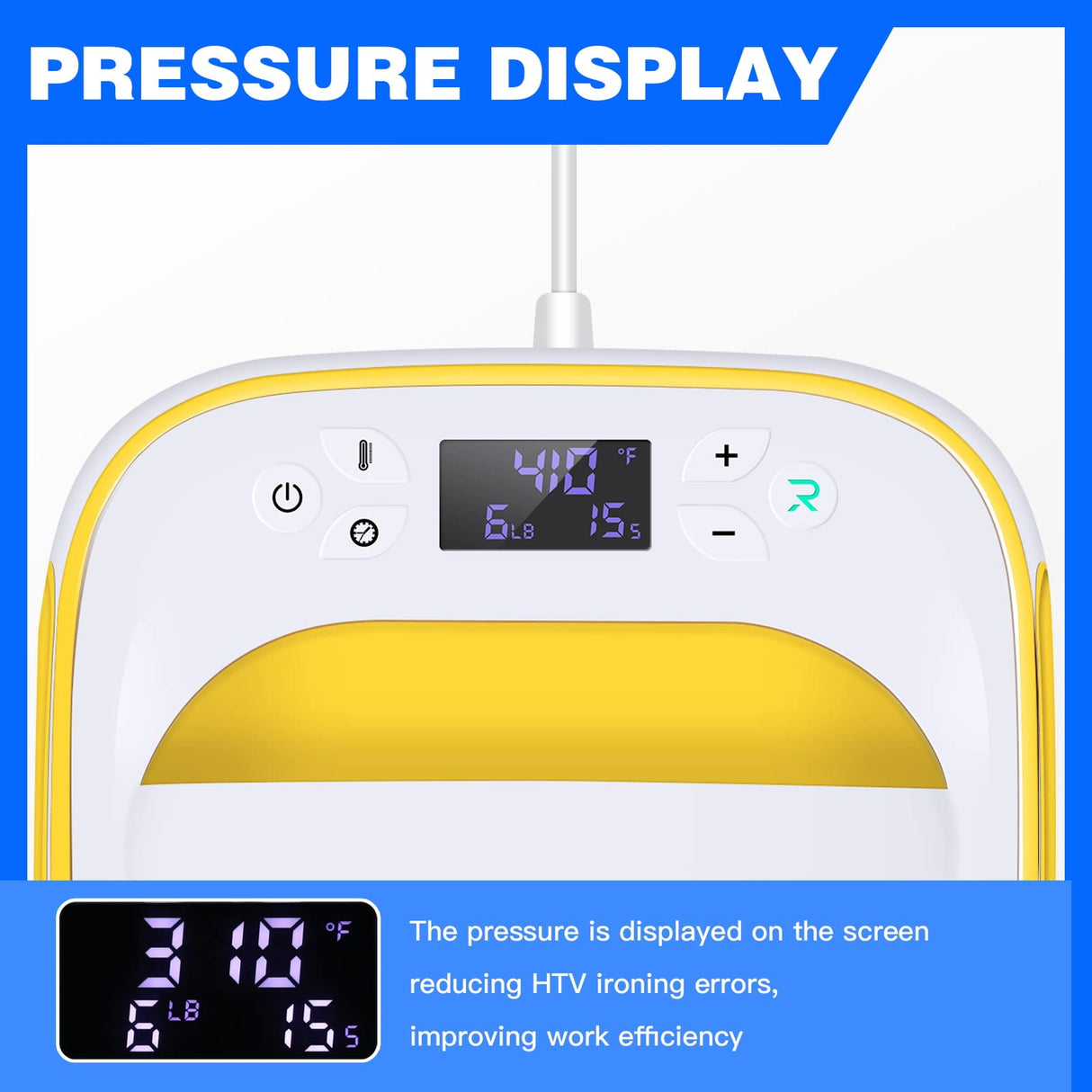 HTVRONT Heat Press Machine for T-Shirts, Portable Heat Press 10"X10", Iron Press for Sublimation and HTV Vinyl Shirt Press Machine for Hat, Bags, Heating Transfer Projects(Yellow) HTVRONT