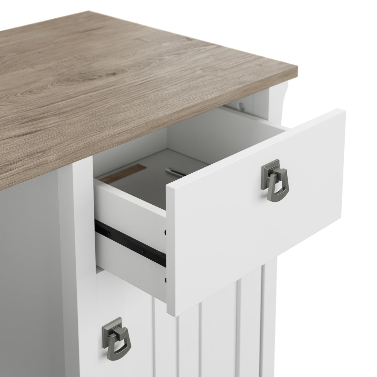 Bush Furniture Salinas Computer Desk with Hutch | Study Table with Drawers, Cabinets & Pullout Keyboard/Laptop Tray | Modern Home Office Desk in Pure White and Shiplap Gray | Work Desk with Storage Bush Business Furniture