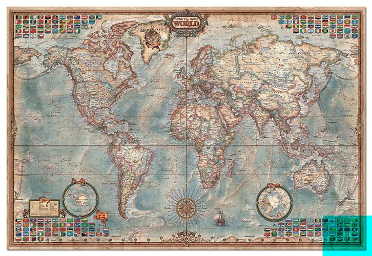 4,000 Piece Puzzle - The World Map Educa