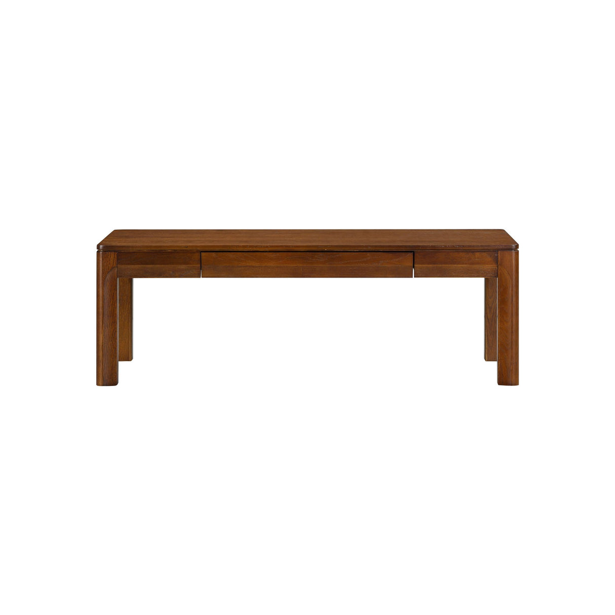 NTC Flow Modern Wooden Rectangle Coffee Table with Hidden Drawer – Waterproof & Heat Resistant, Dark Walnut NTC