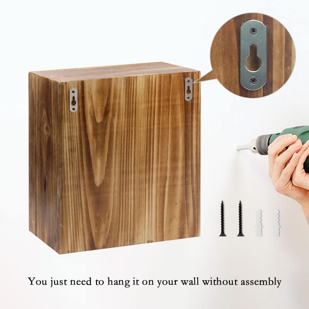 Gun Secret Concealment Furniture Shelf for Pistols Wall Safe, Gun Storage Furniture Cabinet, Decor Wooden Handgun Box with Indoor Picture Frame, Gifts for Men Dad Husband Father's Day GIASSVIO