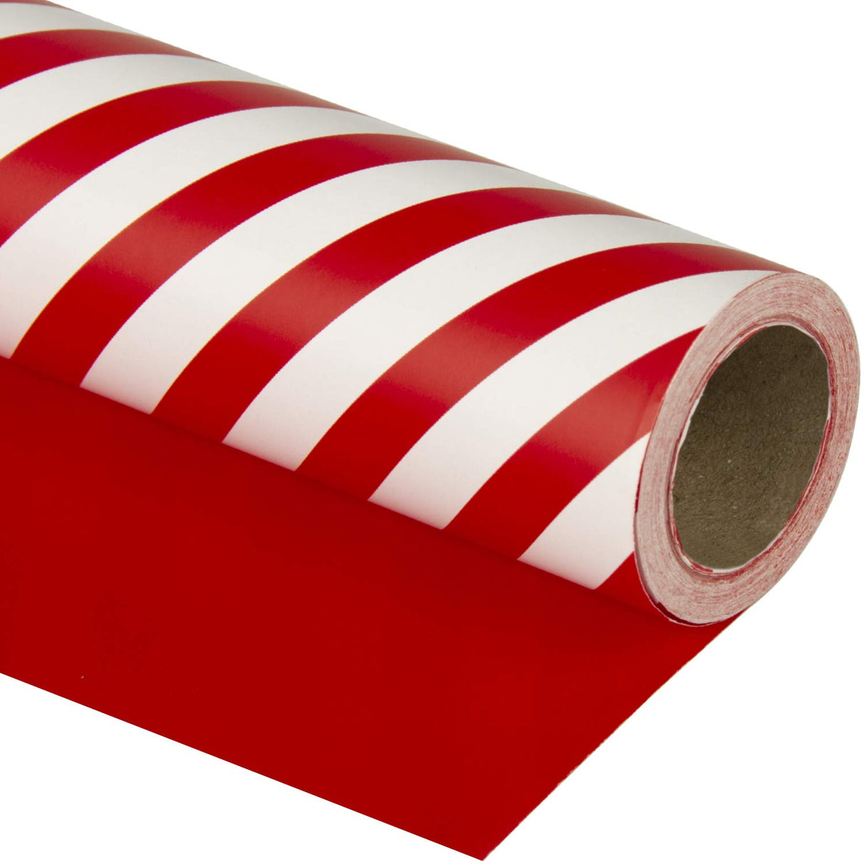 WRAPAHOLIC 30 Inch Reversible Wrapping Paper - Jumbo Roll Red and Stripes Design for Birthday, Holiday, Wedding, Baby Shower Wrap - 30 inch x 33 feet WRAPAHOLIC