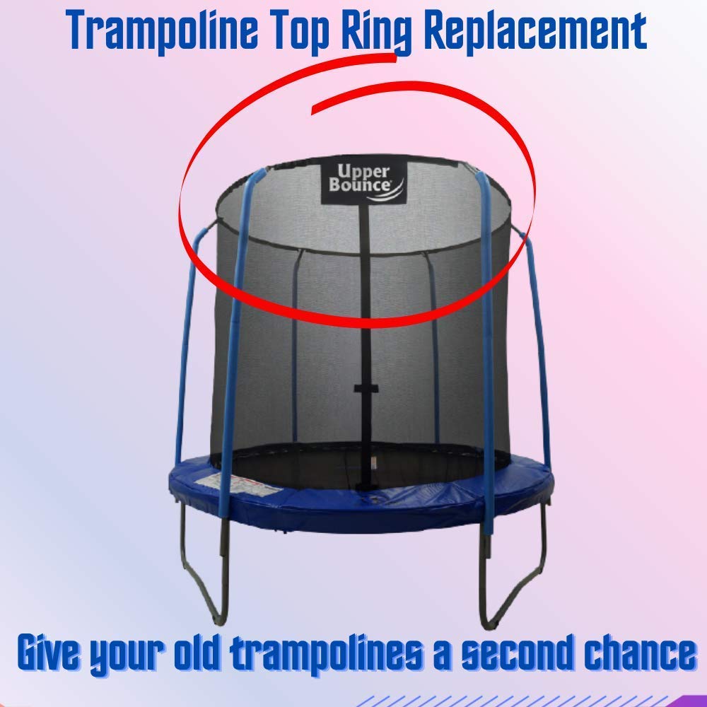 Upper Bounce Fiber Glass Rods Replacement for Top-Ring Enclosure with 8 Pole Caps – Trampoline Net Support Rods for 12' Round Trampolines - Anti-Rust Fiber Glass Rods for Outdoor Trampolines Upper Bounce