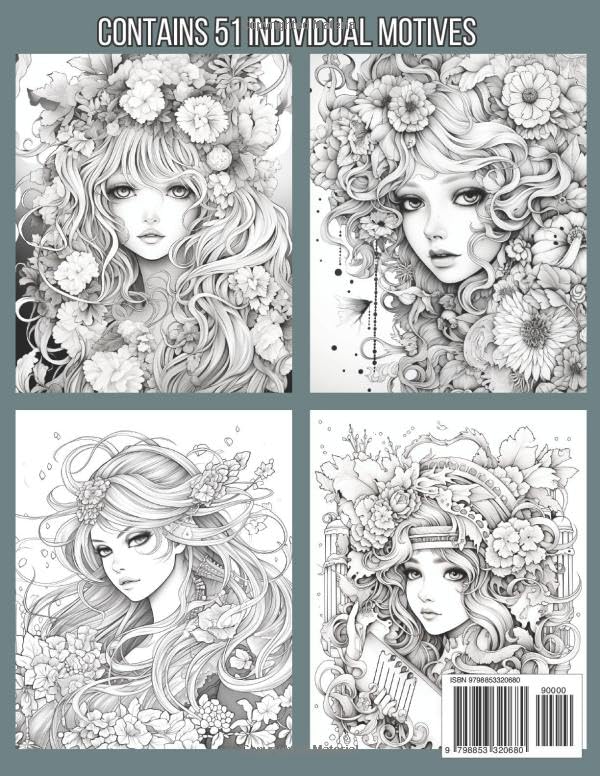 Pop Manga Coloring Book: Girls Edition WoodArtSupply