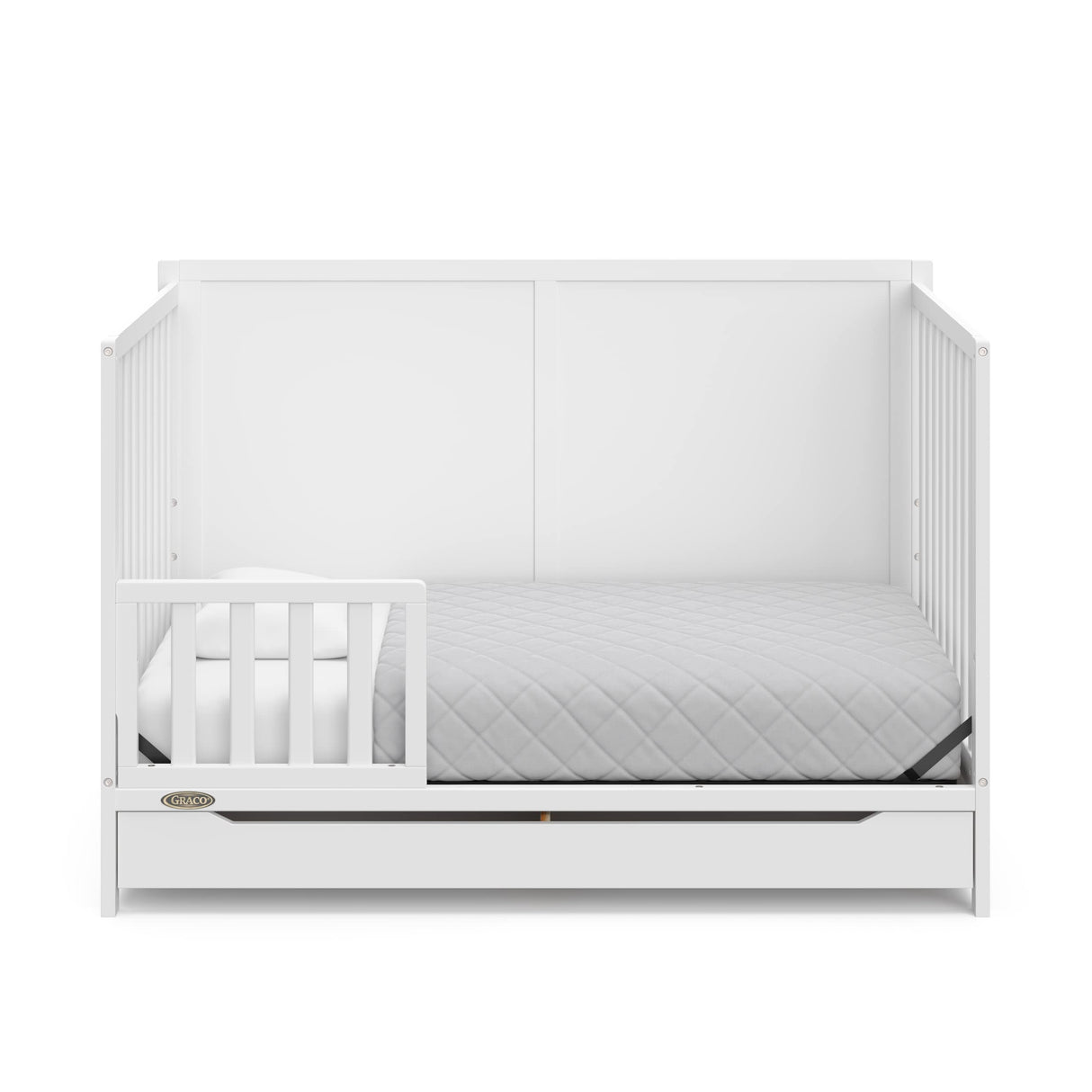 Graco Melrose 5-in-1 Convertible Crib with Drawer (White) Graco