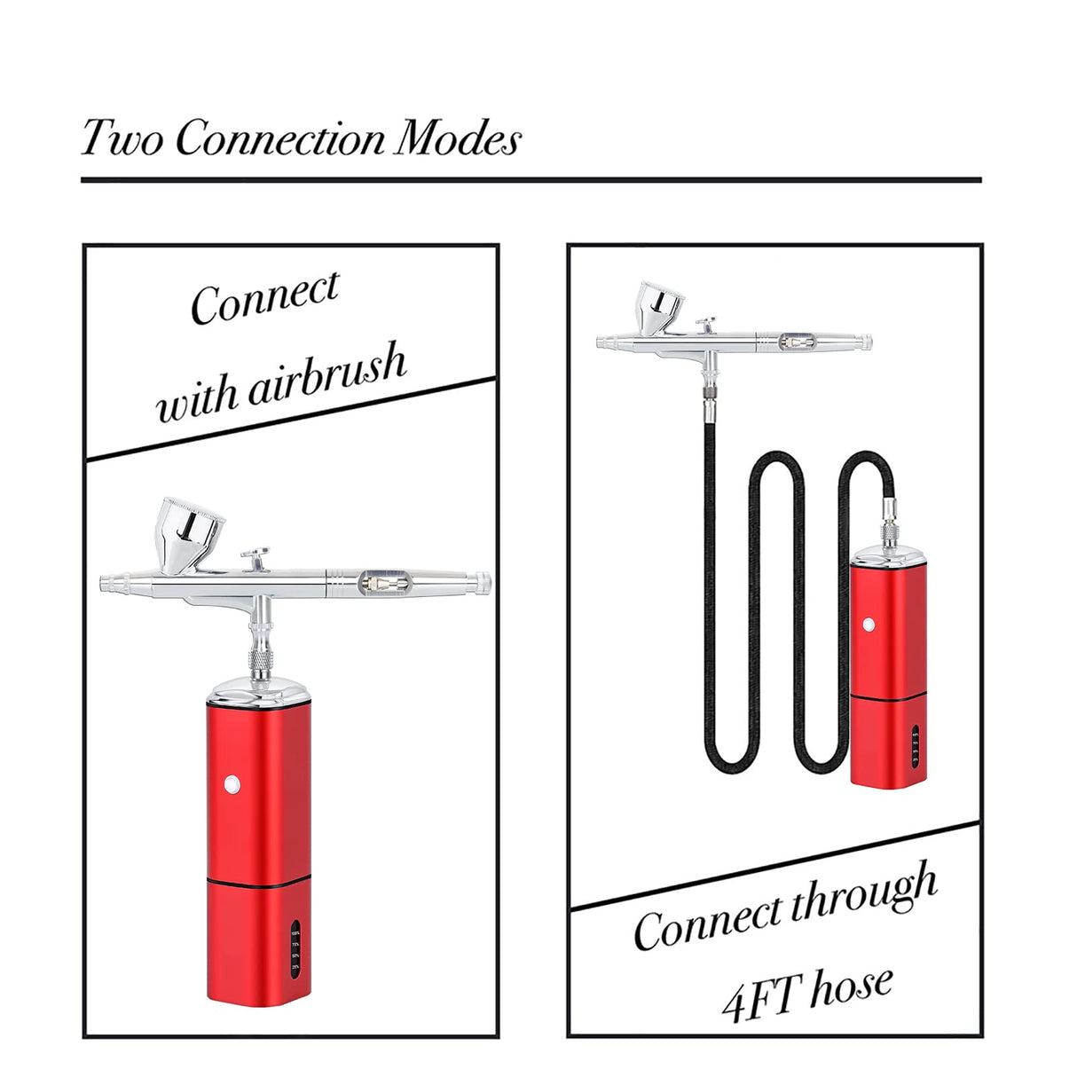 Casubaris Airbrush kit with Compressor Portable Cordless Airbrush kit,Rechargeable auto Stop Dual Action air Brush Pen,Match Different Airbrush Gun for Barbers Model Painting Nail Art Craft Makeup Casubaris