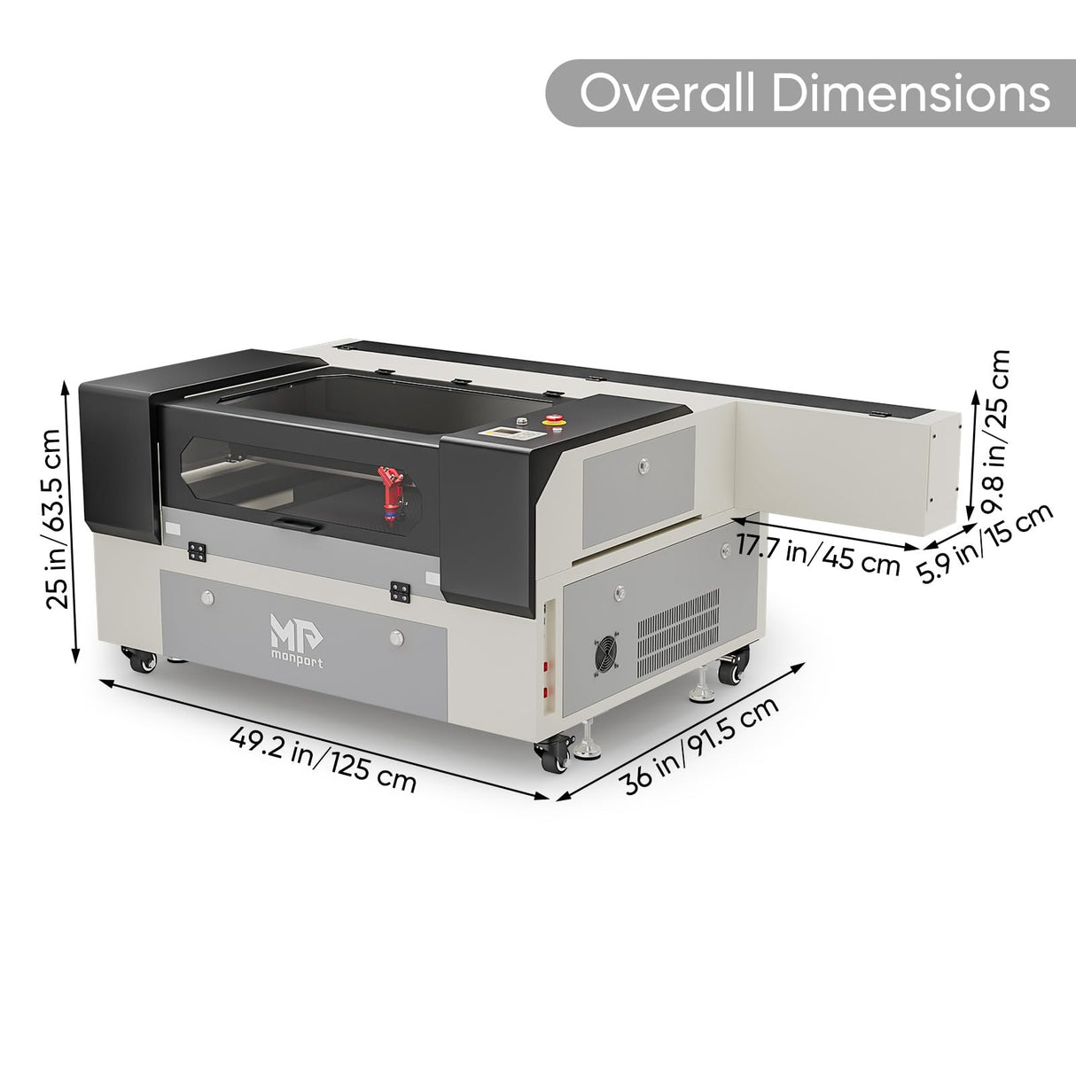 Monport 100W CO2 Laser Engraver with Lightburn,20"x28" Laser Engraving Cutting Machine with Autofocus 4 Way Pass Air Assist Water Pump Commercial Laser Cutter for Wood Acrylic Glass More... Monport