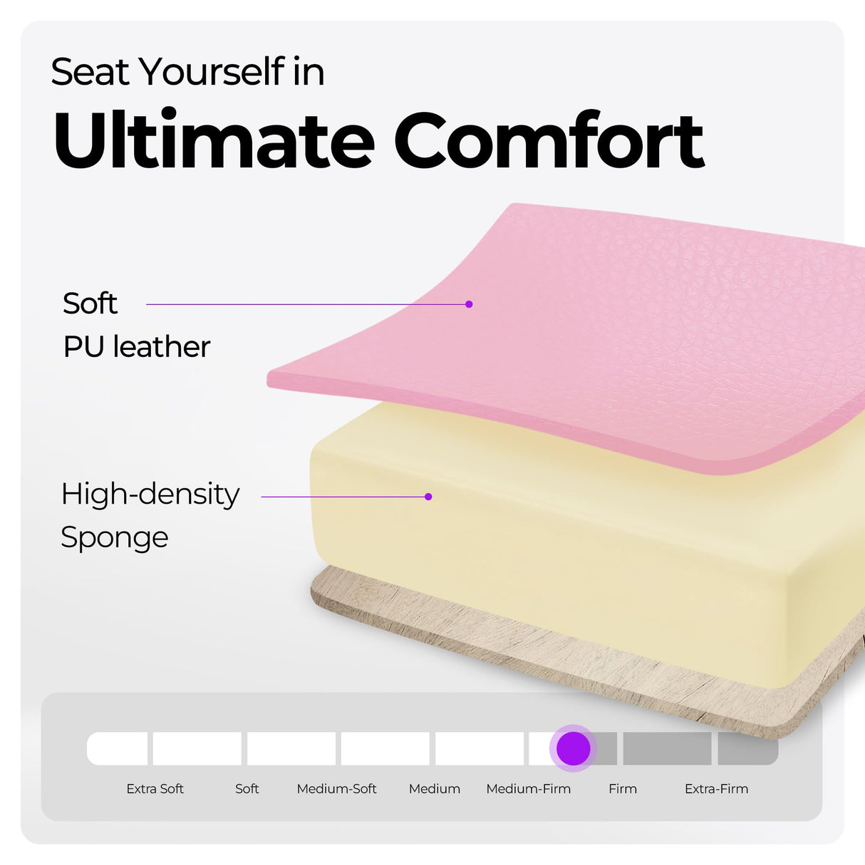 N-GEN Video Gaming Chair with Footrest High Back Ergonomic Comfortable Office Computer Desk with Lumbar Support Height Adjustable with PU Leather Recliner for Adults Women Men (Pink) NEO CHAIR