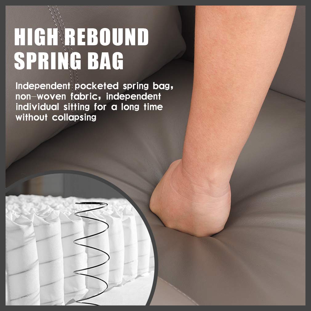 Recliner Chair Single Sofa Winback Chair Home Theater Seating Modern Reclining Chair Easy Lounge with Padded Seat PU Leather Padded Seat Backrest for Living Room Reading Chair Recliner Sofa BestMassage