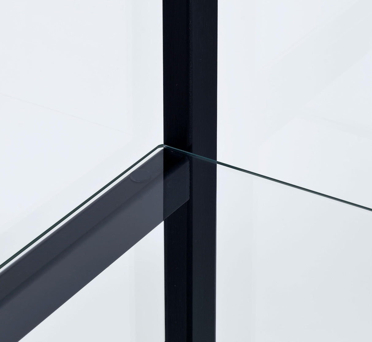 Coaster Home Furnishings Cyclamen 34-inch 3-Tier Clear Tempered Glass Curio Cabinet Display Case with Shelving Black 950179 Coaster Fine Furniture