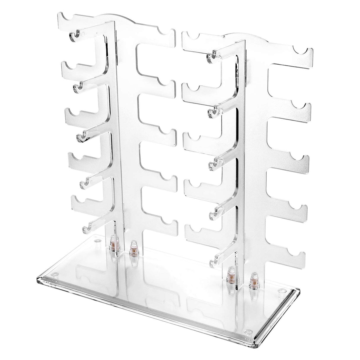 Lamoutor 2 Row Sunglasses Rack Holder Glasses Display Stand Transparent Lamoutor