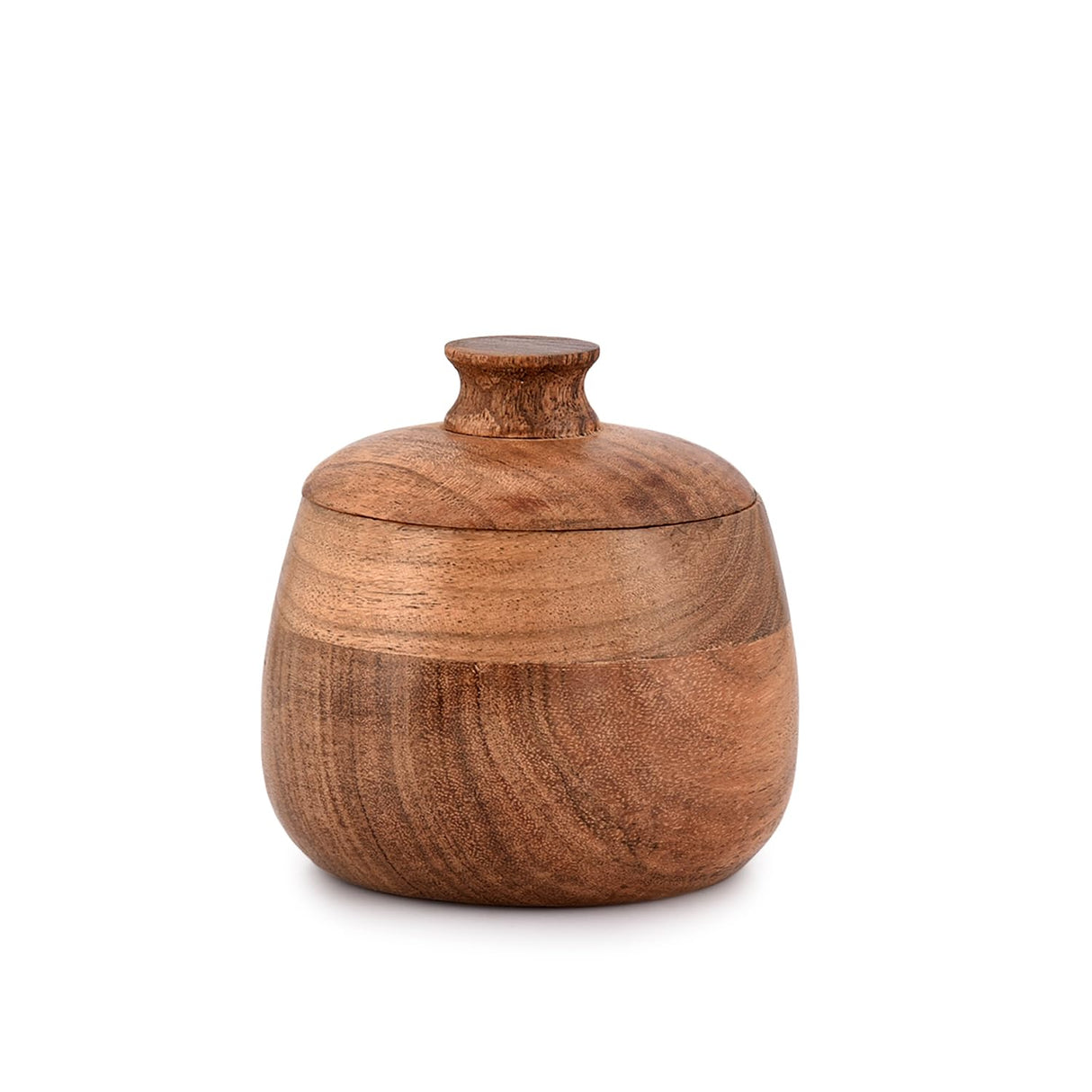Samhita Acacia Wood Urn for Human Ashes for Funeral, Burial or Home for Human or Pet Ashes (3" x 3" x 4”) Samhita