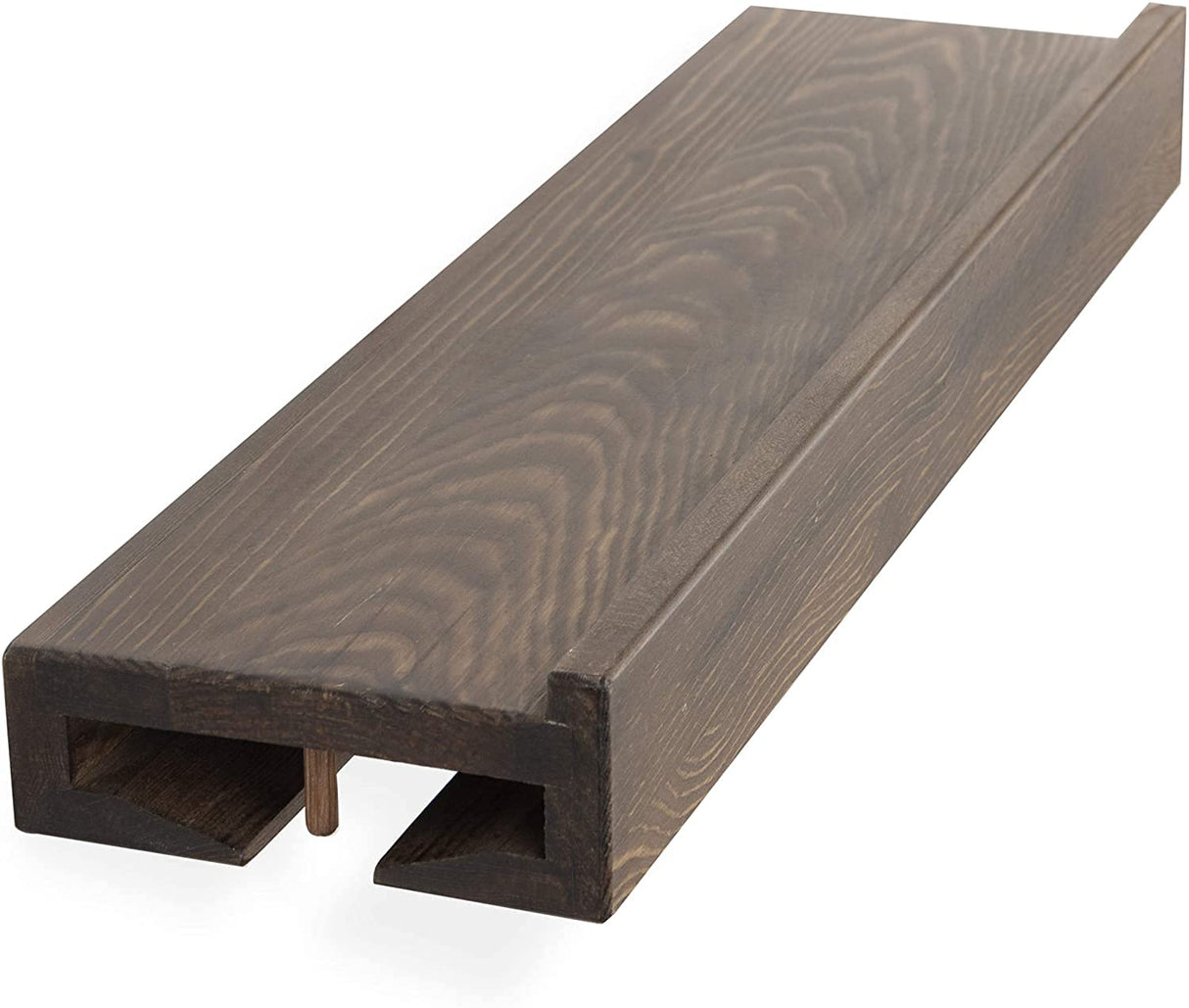 Rustic State Smith Wall Mounted Wood Floating Wine Bottle Rack with Glassware Holder Stemware Shelf Storage Organizer - Home, Kitchen, Dining Room Bar Décor - Walnut Rustic State