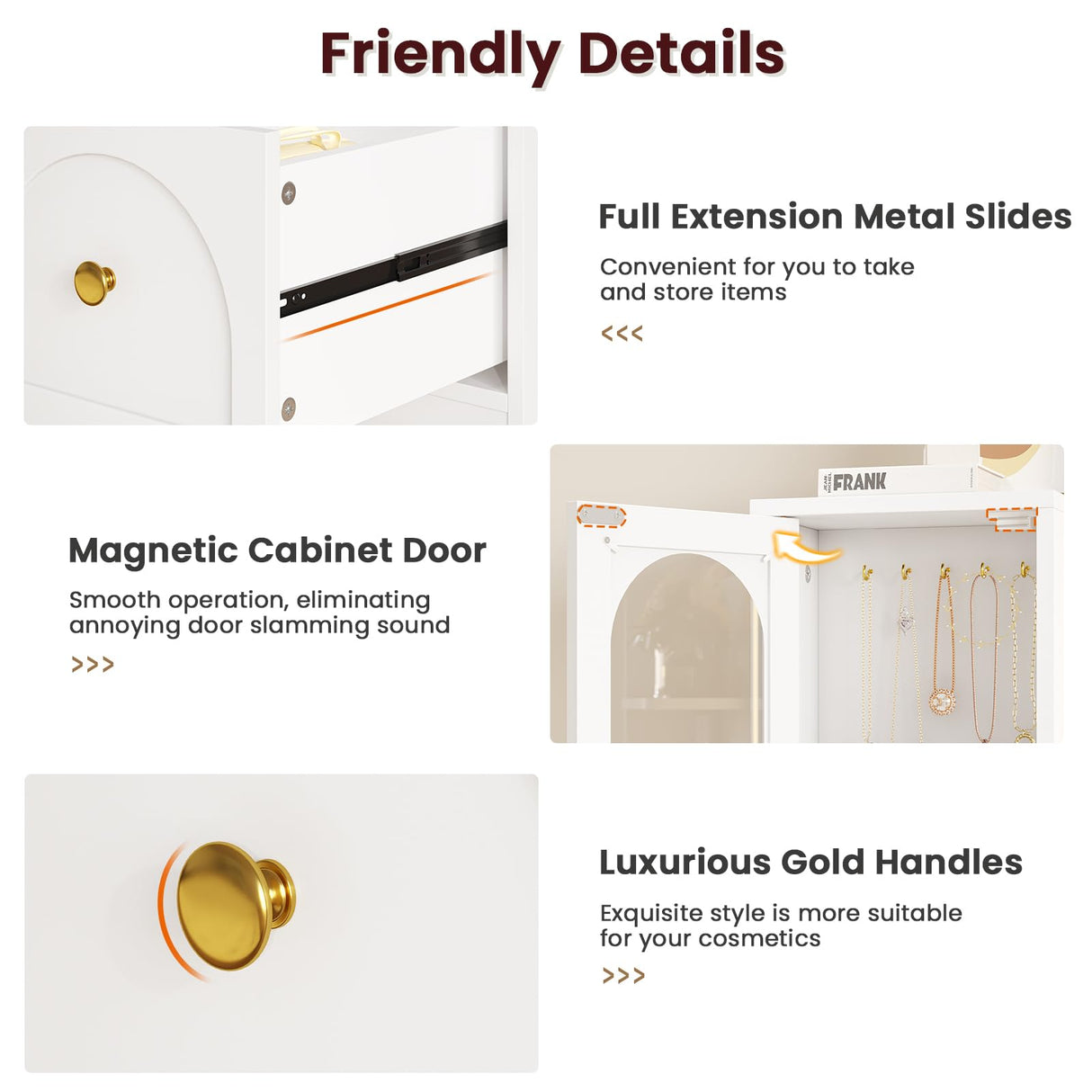 Hasuit White Vanity Desk with Mirror and LED Lights, Large Makeup Vanity Desk with 7 Drawers, Storage Shelves and RGB Glass Cabinet, Dressing Table for Bedroom with Charging Station, Lights Adjustable Hasuit