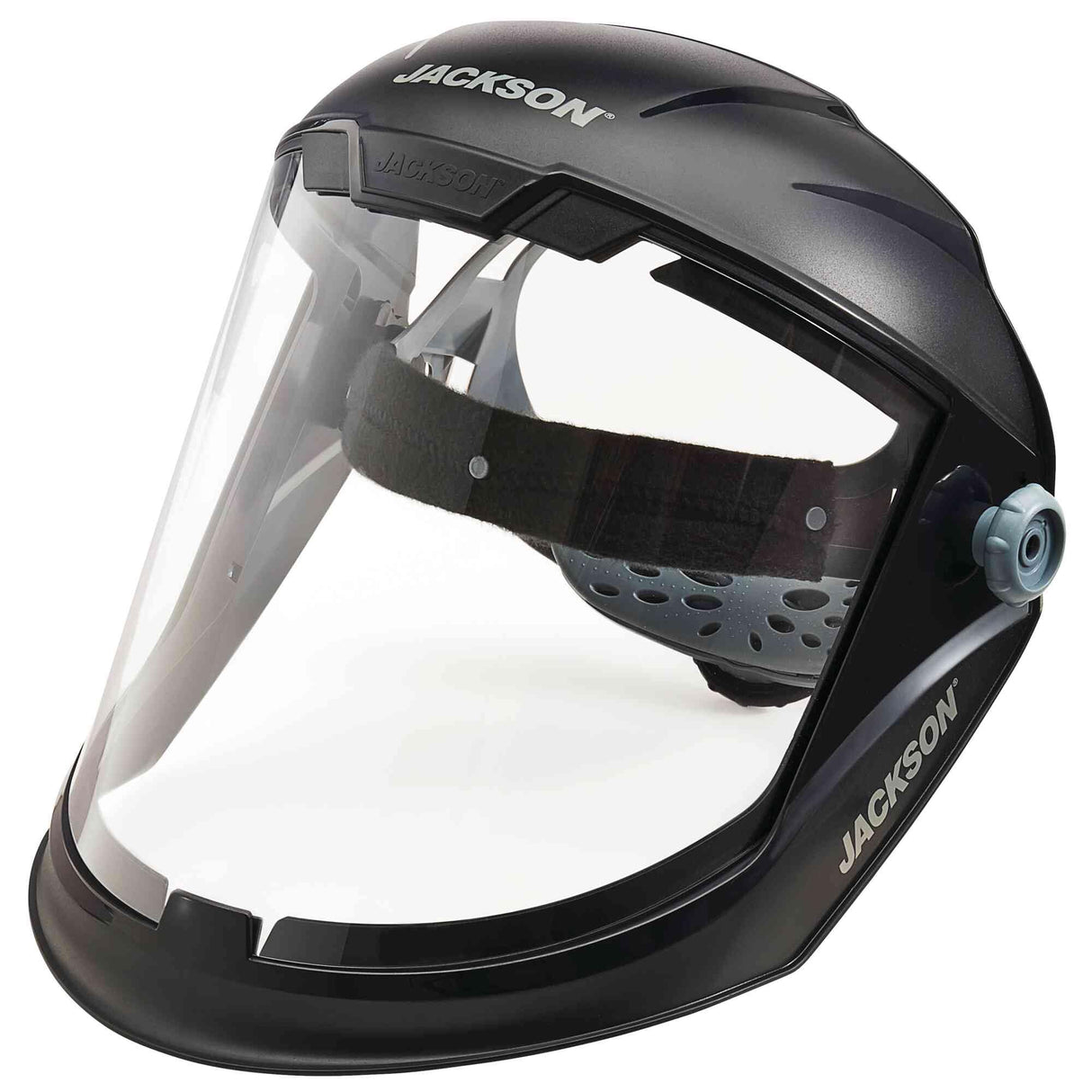 Jackson Safety Lightweight MAXVIEW Premium Face Shield - Mask with 370 Speed Dial Ratcheting Headgear, ANSI Z87.1, for Work, Grinding, Cutting - Anti Fog Coating - Clear Tint Jackson Safety