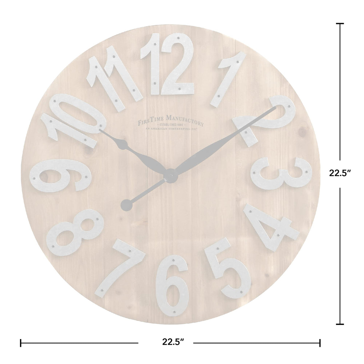 FirsTime & Co. Slat Wood Wall Clock, 22.5", Tan,243 FirsTime & Co.