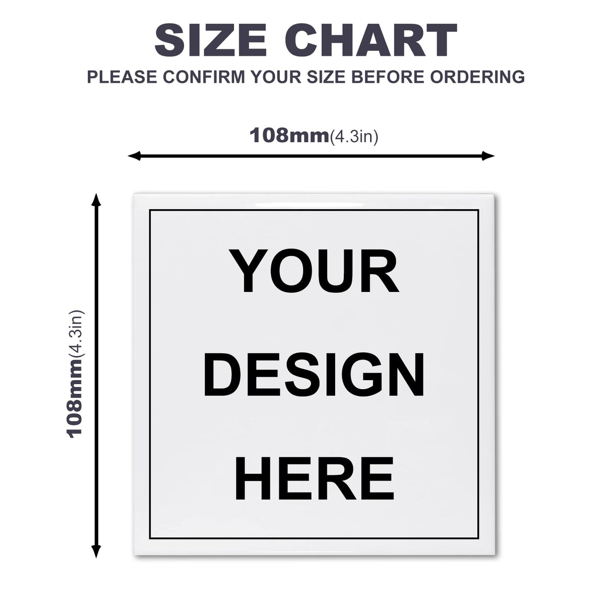 Sumex Sublimation Ceramic Coaster Blanks Tiles for Crafts,6 Pcs Glossy White Ceramic Tile for Heat Press(4×4 inch) Sumex