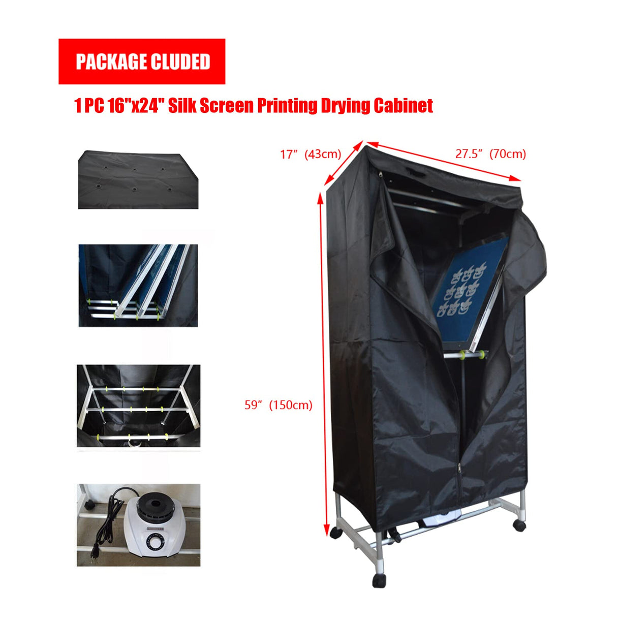 TIANIUSEEN Screen Printing Kit Silk Printing Press Equipment Material 3 Color 4 Station Screen Printer Screen Printing Flash Dryer Drying Cabinet and UV Exposure Unit for T-Shirt DIY Tianiuseen