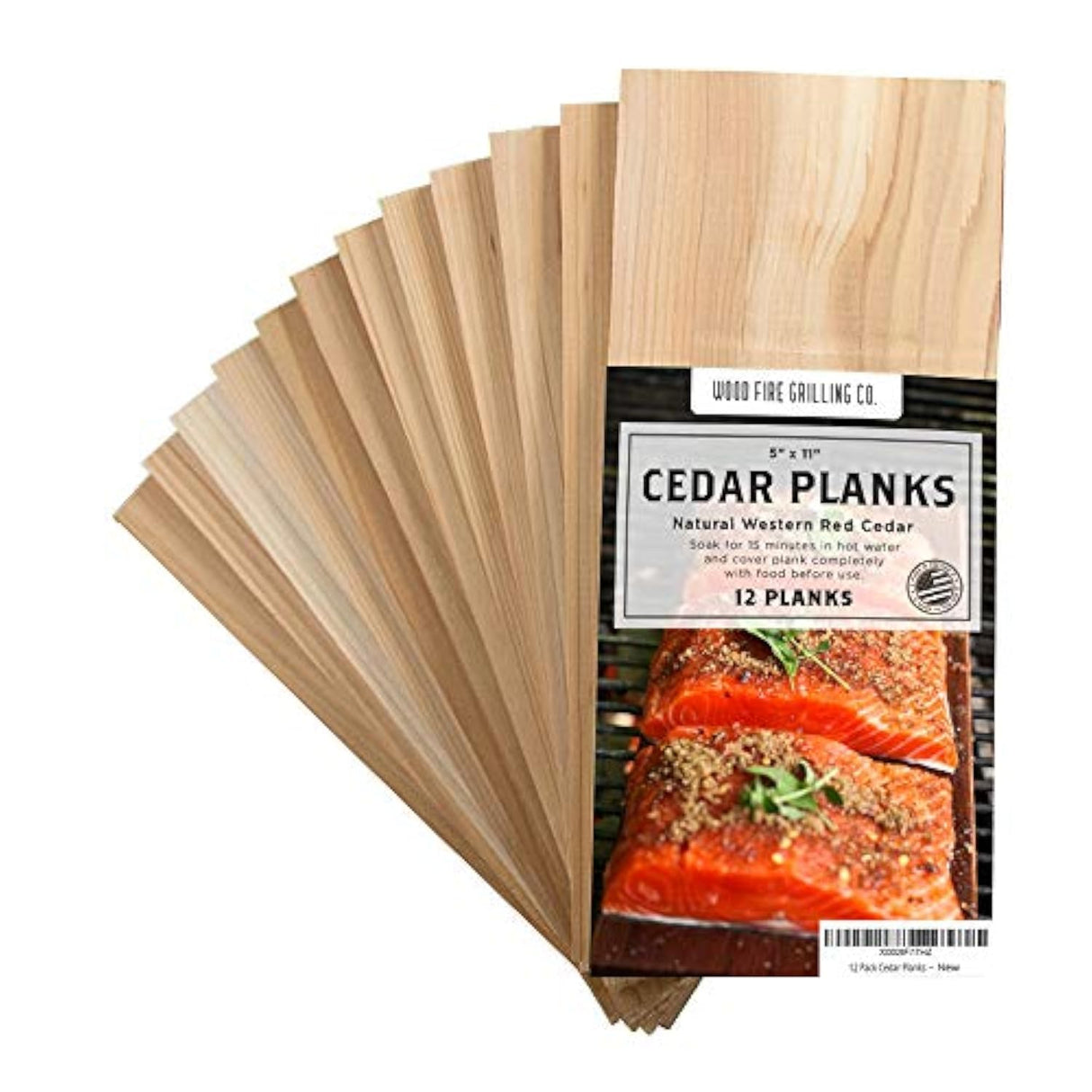 12 Pack Cedar Planks for Grilling Salmon and More - Sourced and Made in the USA Wildwood Grilling