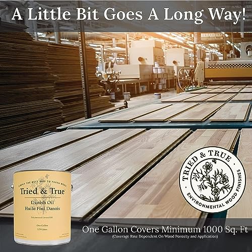 Tried & True Danish Oil – Pint – All Natural, All Purpose Finish for Wood, Food Safe, Solvent Free, VOC Free, Non Toxic Wood Finish, Polymerized Tried & True