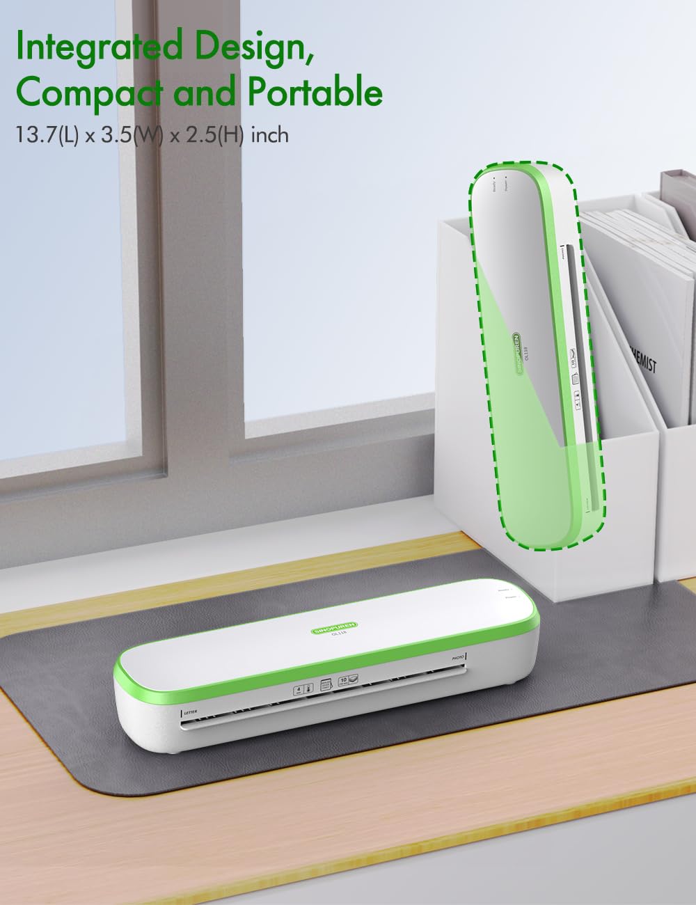 SINOPUREN Laminator Machine, 9inch Silent Thermal Laminator with Complete Set for Home Office School SINOPUREN