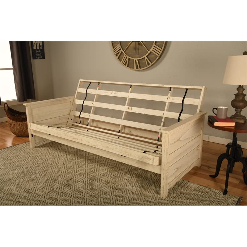 Kodiak Furniture Lexington Full-Size Futon Frame in Weathered White Finish Kodiak Furniture
