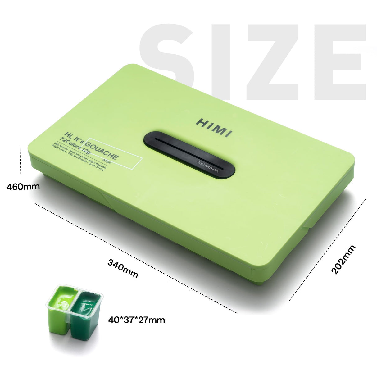 HIMI Twin Cup Jelly Gouache Paint Set, 72 Colors 12g, Jelly Cup Design, Non Toxic Paint for Canvas and Paper, Art Supplies for Professionals (72 Colors) HIMI