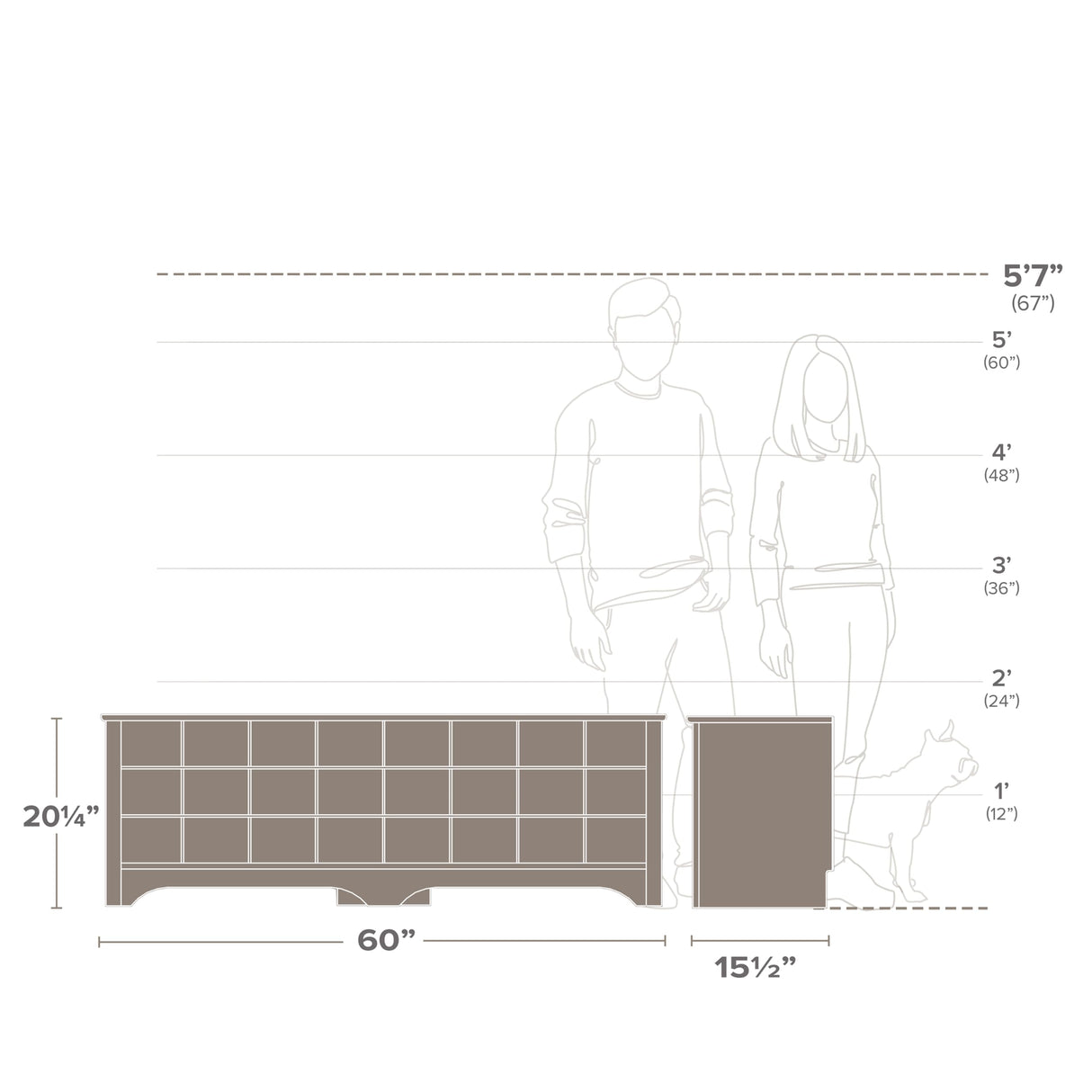 Prepac White Hall Bench with Storage and Seating: 24-Shoe Cubby Bench, Ideal White Shoe Rack for Entryway, Sized 15.5" D x 60" W x 20.25" H Prepac