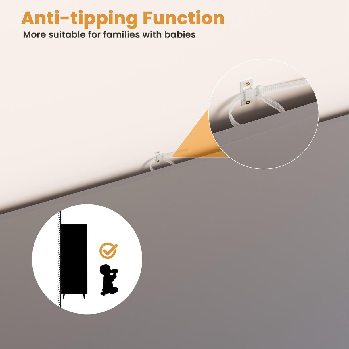 MODNEST 31" Fluted Sideboard Cabinet with Door and Drawer, Sideboard Buffet Cabinet with Storage, Coffee Bar with Adjustable Shelves for Kitchen, Living Room, Entryway, 31.5"x15.7"x31.5", Grey MODNEST