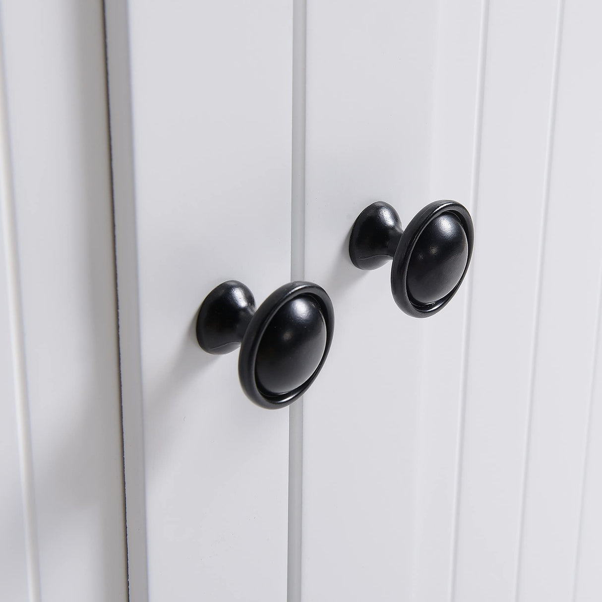 HOMCOM Fluted-Style Wooden Kitchen Island, Storage Cabinet w/Drawer, Open Shelving, and Interior Shelving for Dining Room, White HOMCOM