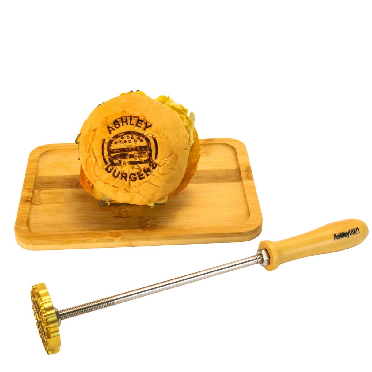 Personalised Custom Branding Iron for Burgers and BBQ Grilling Ashley0921-custom personalized stamps-