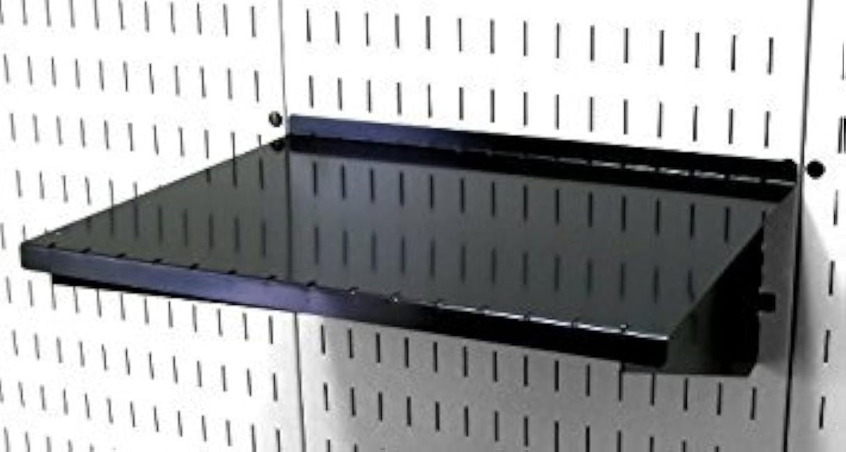 Wall Control Shelf 12in Deep Pegboard Shelf Assembly Pegboard and Slotted Tool Board - Black Wall Control