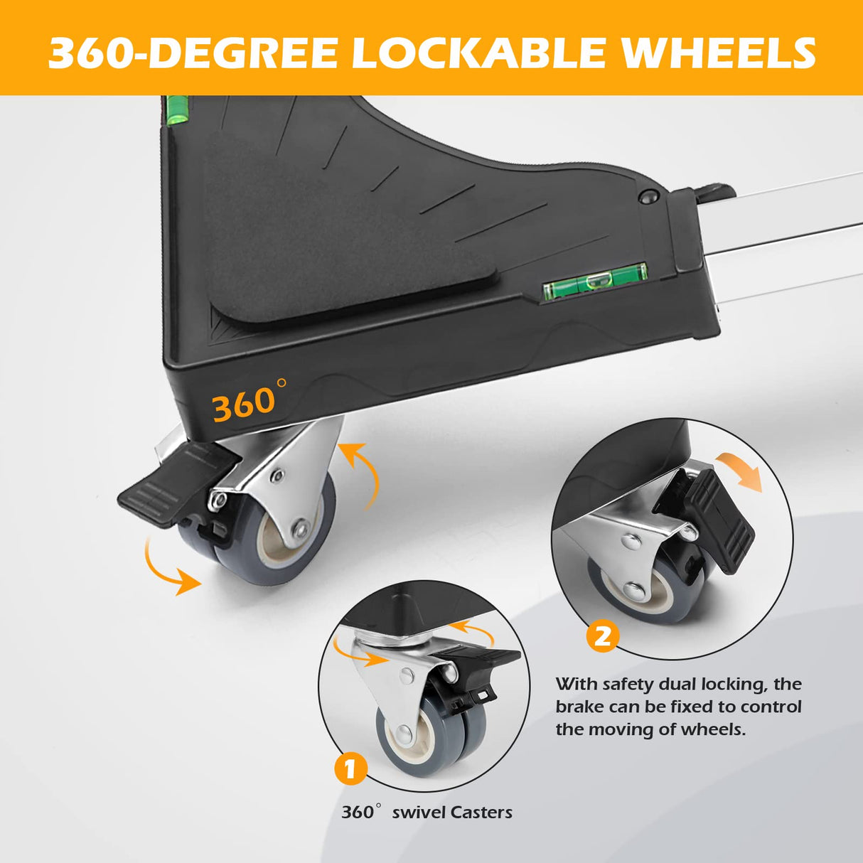 Nefish Furniture Dolly Adjustable Mini Fridge Stand Washing Machine Stand Mobile Roller with 4 Locking Swivel Wheels Universal Mobile Base Moving Cart for Dryer Refrigerator Nefish