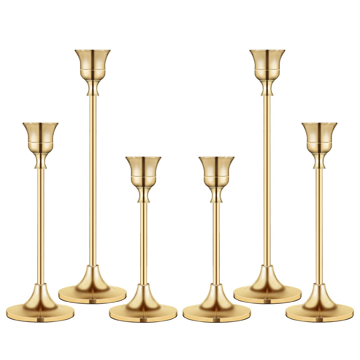Candlestick Holders,Taper Candle Holder for Candlesticks Gold Brass Vintage Candle Stick Candle Holder Candelabra Candle Holder for Fireplace Party Dining Home BEZURA