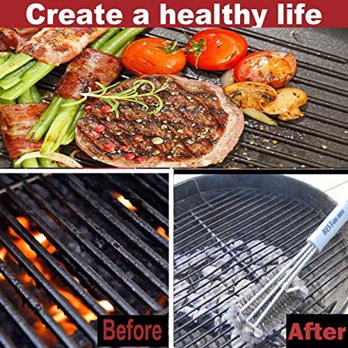 Best BBQ Grill Brush Stainless Steel 18" Barbecue Cleaning Brush w/Wire Bristles & Soft Comfortable Handle - Perfect Cleaner & Scraper for Grill Cooking Grates Best
