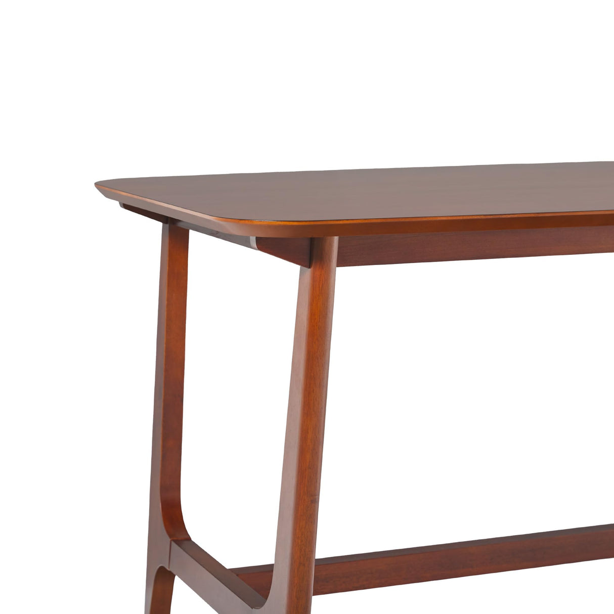 Walker Edison Mid-Century Modern Solid Wood Trestle Base Dining Table, 60 Inch, Walnut Walker Edison