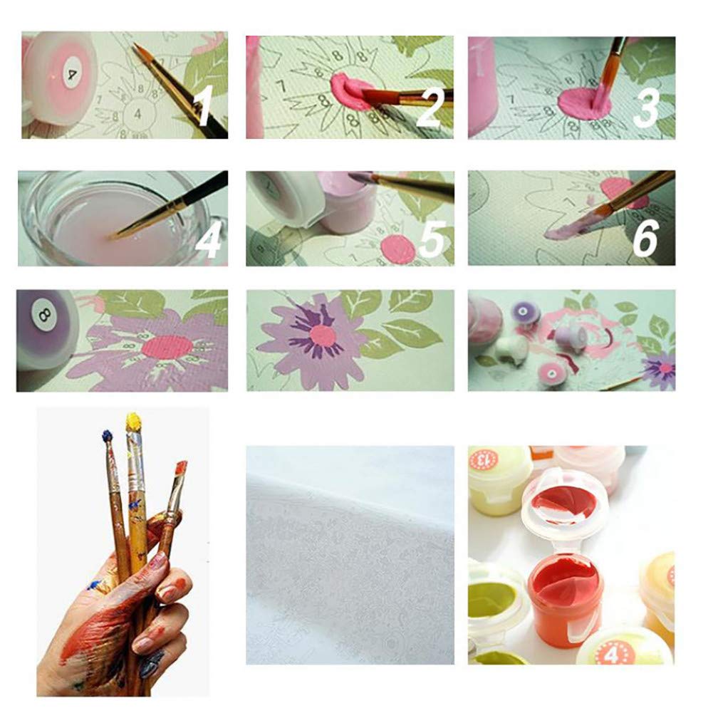 XADITON Paint by Numbers Kits DIY Pre-Printed Canvas Oil Painting Gifts with 4 Brushes and Acrylic Pigment for Adults Kids Home House Decor-American Flag Soldier 16x20 inch XADITON
