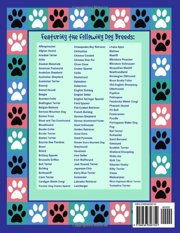 100 Dogs Coloring Book (100 Dogs Series) Lindesa