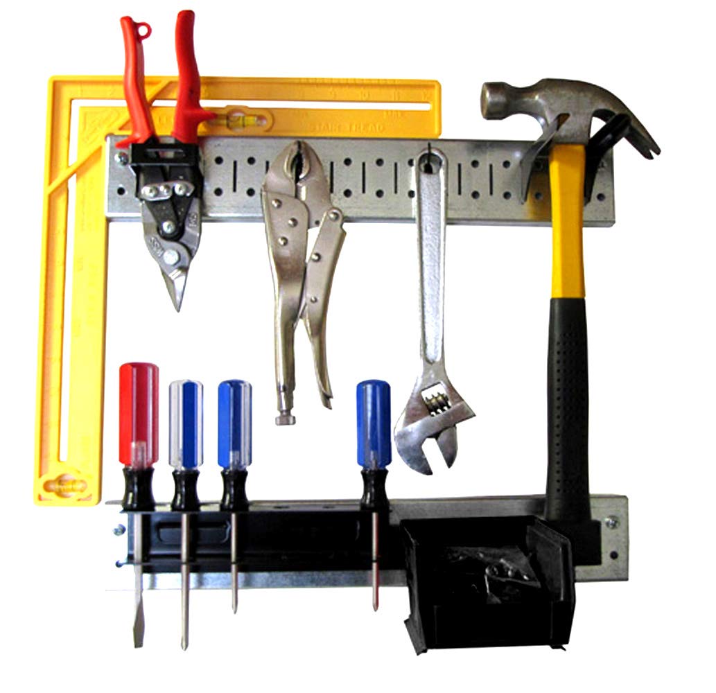 Wall Control Metal Pegboard Strip - Galvanized Pegboard Wall Control