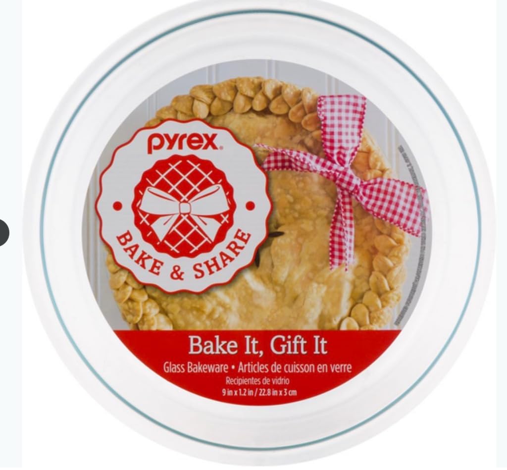 Pyrex Glass Bakeware Pie Plate 9" x 1.2" Pyrex