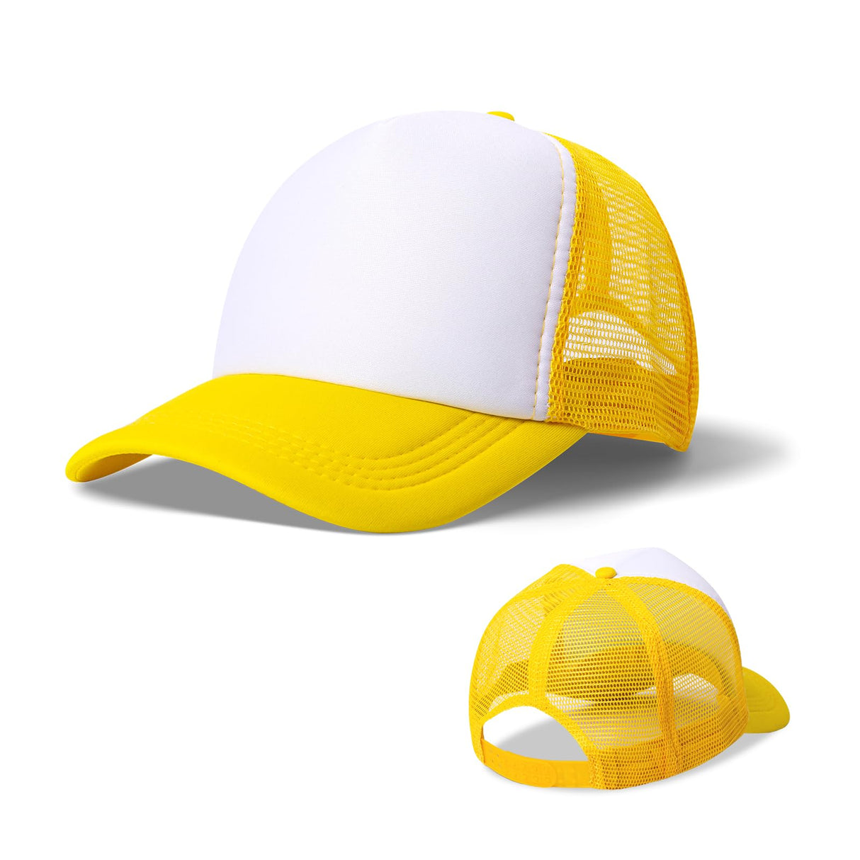 Ankmogela 10 Pack of Blank Trucker Hat Mesh Cap Men and Women Baseball Cap DIY Graffiti Hot Stamping Duck Tongue Cap Pink White Ankmogela